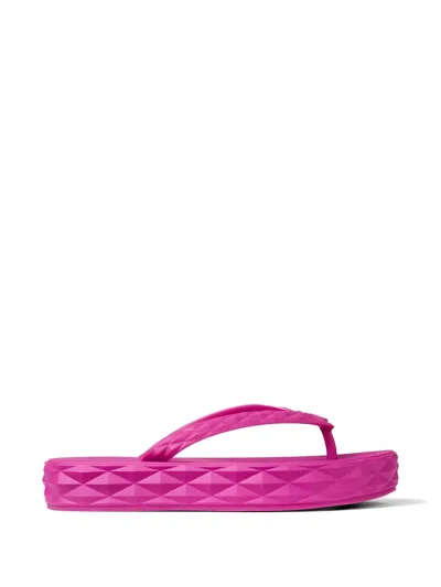 Jimmy Choo Diamond Flip-flops In Pink