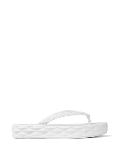 Jimmy Choo Diamond Flip-flops In White