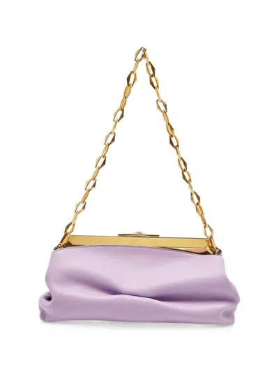 Pre-owned Jimmy Choo Diamond Frame Clutch Bag In Purple