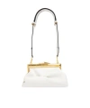 Jimmy Choo Women's Leather Diamond Frame Clutch In White