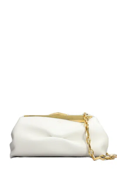 Jimmy Choo Diamond Frame Shoulder Bag In White