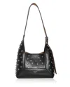 Jimmy Choo Diamond Hobo Embellished Leather Shoulder Bag In Bl/sm/aslv