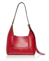 Jimmy Choo Diamond Hobo/s Shoulder Bag In Red Leather In Ruby Red/gold