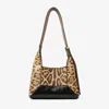 Jimmy Choo Leopard Print Shoulder Bag With Adjustable Strap In Neutral