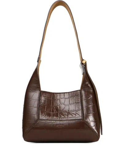 Jimmy Choo Diamond Hobo S Shoulder Bag In Brown