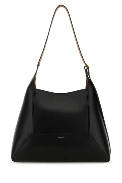 JIMMY CHOO JIMMY CHOO BLACK LEATHER DIAMOND SHOULDER BAG