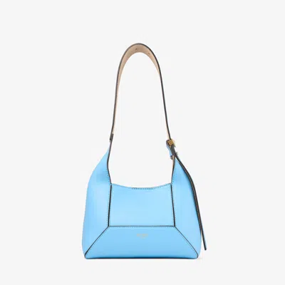 Jimmy Choo Diamond Hobo S In Dusty Blue/gold