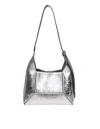 Jimmy Choo Small Diamond Hobo Shoulder Bag In Silver/antique
