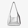 Jimmy Choo Small Diamond Leather Hobo Bag In Silver/antique Silver