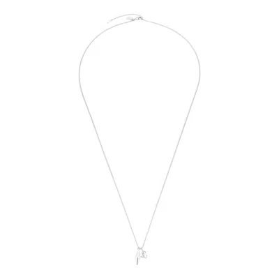 Jimmy Choo Diamond Jc Necklace In Silver