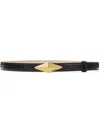 Jimmy Choo Diamond Clasp Belt In Black