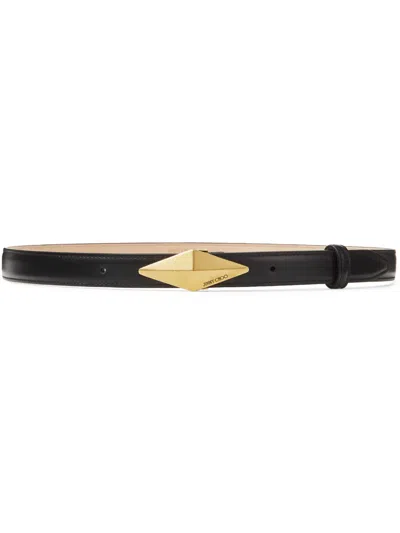 JIMMY CHOO DIAMOND LEATHER BELT