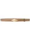 Jimmy Choo Diamond Leather Belt In Neutrals