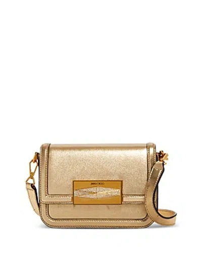 Jimmy Choo Diamond Leather Chain Crossbody In Gold