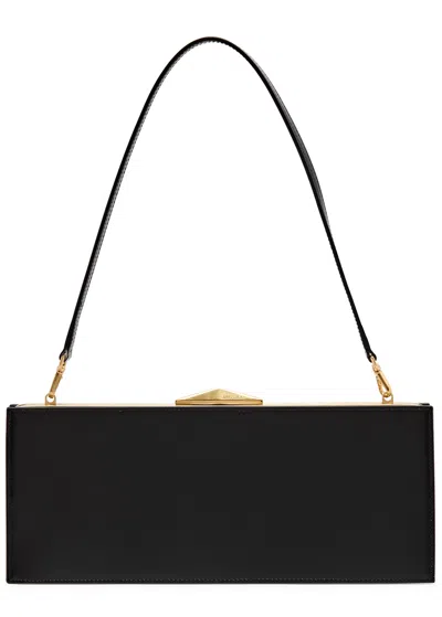 Jimmy Choo Diamond Leather Clutch Bag In Black