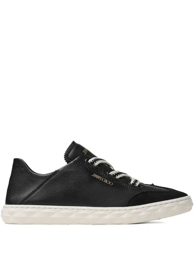 Jimmy Choo Diamond Leather Lace-up Sneakers