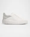 Jimmy Choo Low Top Leather Sneakers With Metallic Heel In White/silver