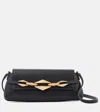 Jimmy Choo Small Diamond East-west Shoulder Bag In Black