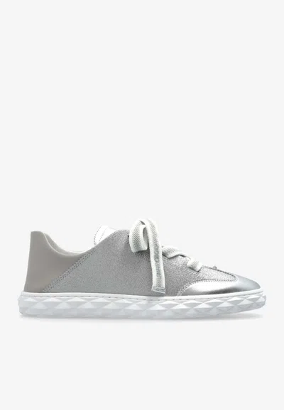 JIMMY CHOO DIAMOND LIGHT FLEX GLITTERED SNEAKERS