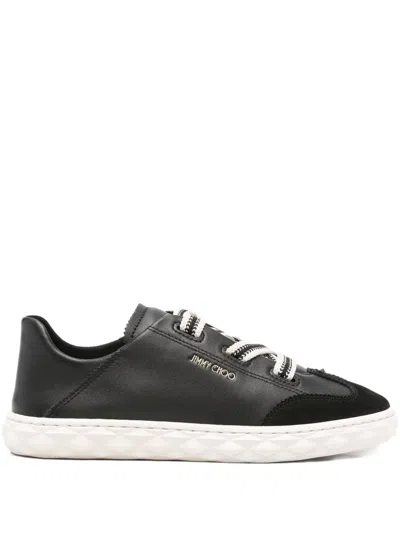 Jimmy Choo Diamond Light Flex Leather Lace-up Sneakers