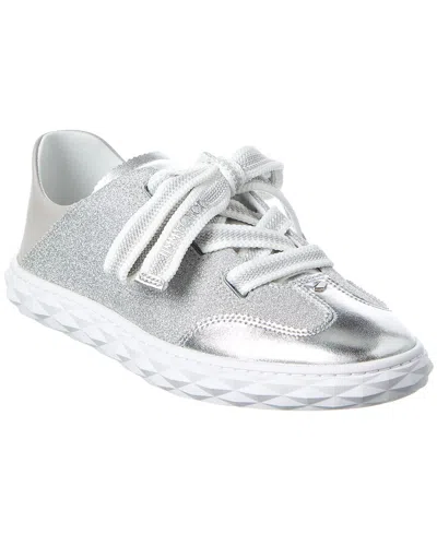 JIMMY CHOO DIAMOND LIGHT FLEX/F GLITTER & LEATHER SNEAKER