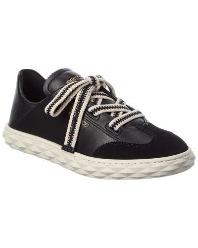 Jimmy Choo Diamond Light Flex/f Leather Sneaker In Black