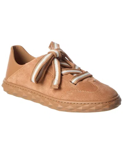 Jimmy Choo Diamond Light Flex/f Leather Sneaker In Brown