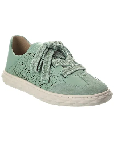 Jimmy Choo Diamond Light Flex/f Leather Sneaker In Green