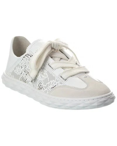 Jimmy Choo Diamond Light Flex/f Leather Sneaker In White