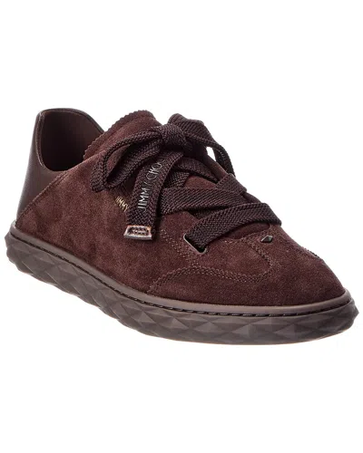 Jimmy Choo Diamond Light Flex/f Suede Sneaker In Brown