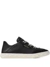 Jimmy Choo Diamond Light Leather Sneakers Contrast Sole In Black