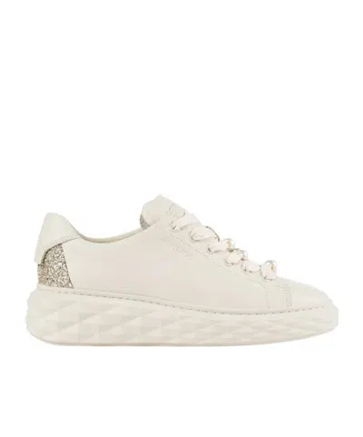 Jimmy Choo Diamond Light Maxi F Trainers In White