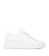 Jimmy Choo Womens V White Diamond Light Maxi Branded Leather Low-top Trainers In White