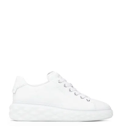 JIMMY CHOO DIAMOND LIGHT MAXI LEATHER SNEAKERS