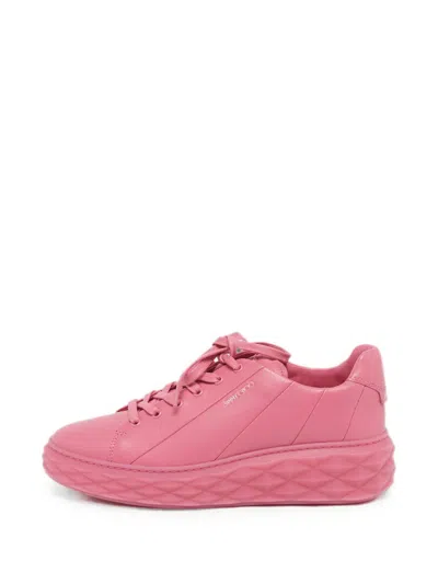 Pre-owned Jimmy Choo Diamond Light Maxi Sneakers In Pink