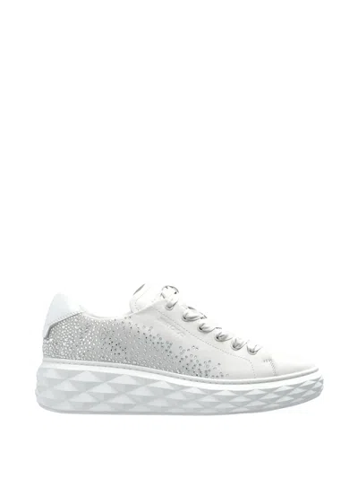 Jimmy Choo Diamond Light Maxi Sneakers In White