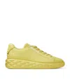 Jimmy Choo Diamond Light Maxi Branded Leather Low-top Trainers In Yellow
