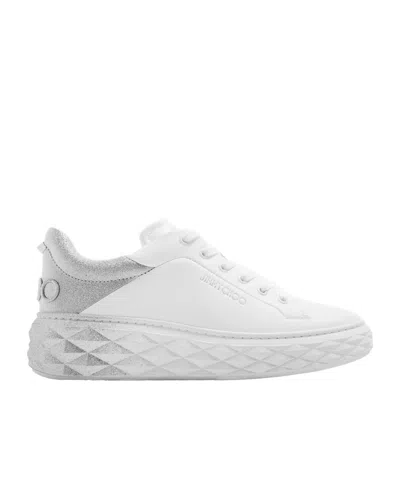 Jimmy Choo Diamond Light Maxi Trainers In White