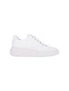 Jimmy Choo Womens V White Diamond Light Maxi Branded Leather Low-top Trainers In White