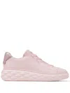 Jimmy Choo Diamond Light Maxi Logo-embroidered Knitted Trainers In Pink