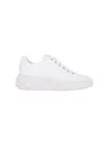 Jimmy Choo Womens V White Diamond Light Maxi Branded Leather Low-top Trainers In White