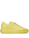 Jimmy Choo Diamond Light Maxi Branded Leather Low-top Trainers In 黄色