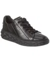 Jimmy Choo Diamond Light Maxi/f Knit & Leather Sneaker In Black