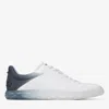 Jimmy Choo Leather Sneakers Diamond Light In V White/navy Mix