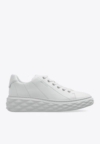Jimmy Choo Diamond Low-top Sneakers In White