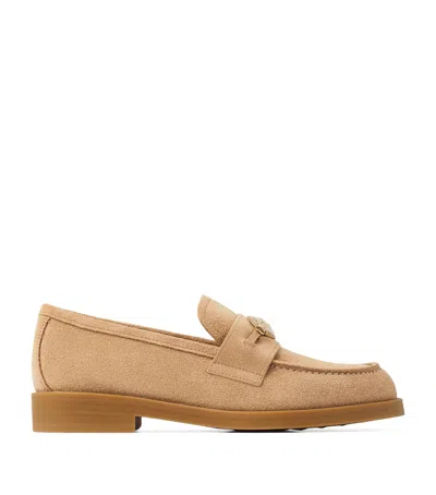 JIMMY CHOO DIAMOND MADDIE SUEDE LOAFERS