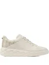 Jimmy Choo Diamond Maxi Leather Sneakers In White