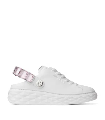 JIMMY CHOO DIAMOND MAXI LEATHER SLINGBACK SNEAKERS
