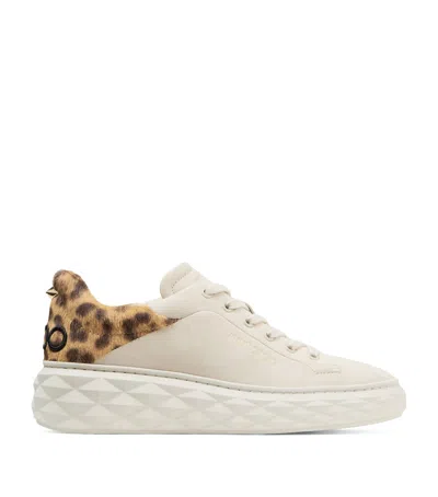 JIMMY CHOO DIAMOND MAXI LEATHER SNEAKERS
