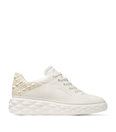 Jimmy Choo Diamond Maxi Low-top Sneakers In White